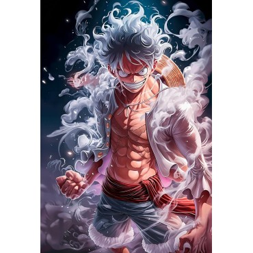 Placa Decorativa Luffy Gear 5 One Piece Metálica Cuadro Póster HD