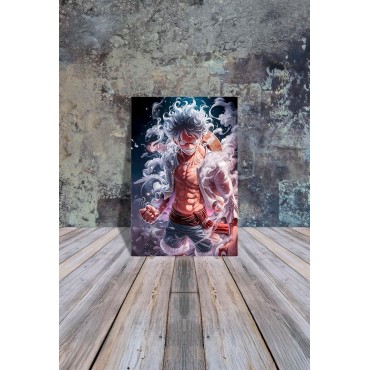 Placa Decorativa Luffy Gear 5 One Piece Metálica Cuadro Póster HD