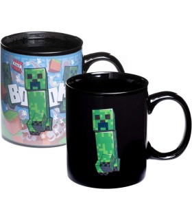 Taza Térmica Creeper Minecraft Cerámica 320 mls