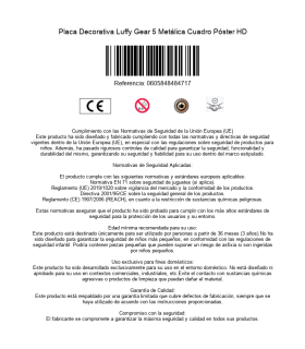 Placa Decorativa Luffy Gear 5 One Piece Metálica Cuadro Póster HD