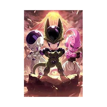 Placa Decorativa Baby Villanos CHIBI Dragon Ball Z Metálica Cuadro Póster HD