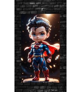 Placa Decorativa Baby Superman CHIBI DC Metálica Cuadro Póster HD