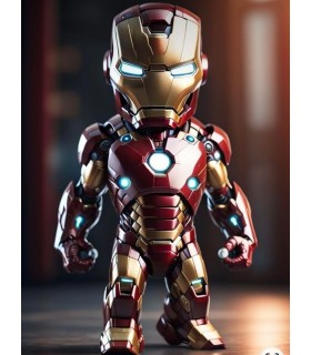 Placa Decorativa Baby Iron Man CHIBI Marvel Metálica Cuadro Póster HD