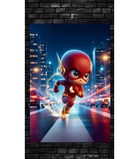 Placa Decorativa Baby Flash CHIBI DC Metálica Cuadro Póster HD