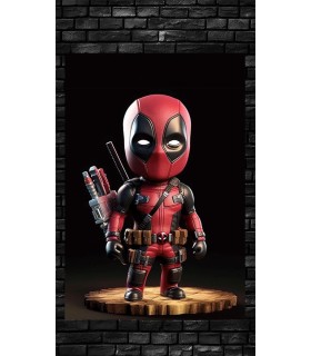 Placa Decorativa Baby Deadpool CHIBI Marvel Metálica Cuadro Póster HD