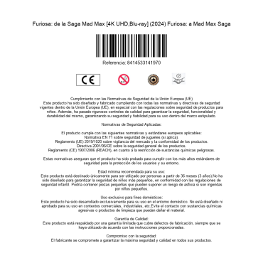 Furiosa: de la Saga Mad Max [4K UHD,Blu-ray] (2024) Furiosa: a Mad Max Saga