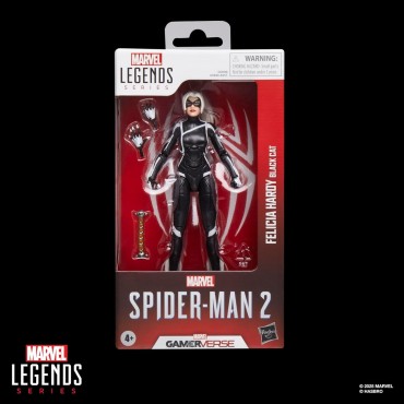 Figura Felicia Hardy Black Cat Marvel Legends Spider Man 2 Articulada 15 cms