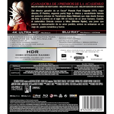 Drácula De Bram Stoker [4K UHD, Blu-ray] (1992) Bram Stoker's Dracula