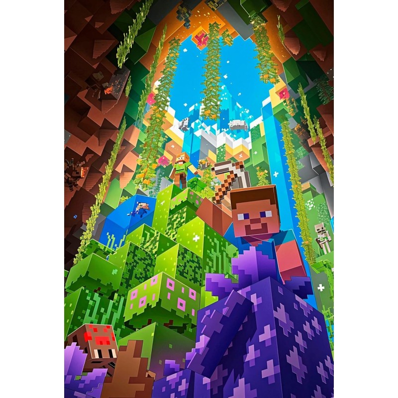 Placa Decorativa Minecraft Metálica Cuadro Póster HD
