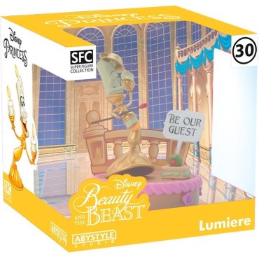 Figura Lumière La Bella y la Bestia Disney Princess Be Our Guest Diorama 14 cms