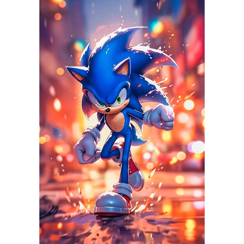 Placa Decorativa Sonic Metálica Cuadro Póster HD
