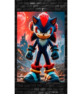 Placa Decorativa Shadow Sonic Metálica Cuadro Póster HD