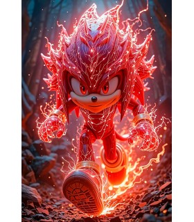 Placa Decorativa Knucles Sonic Metálica Cuadro Póster HD