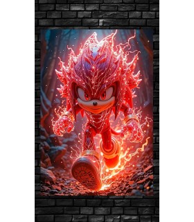 Placa Decorativa Knucles Sonic Metálica Cuadro Póster HD