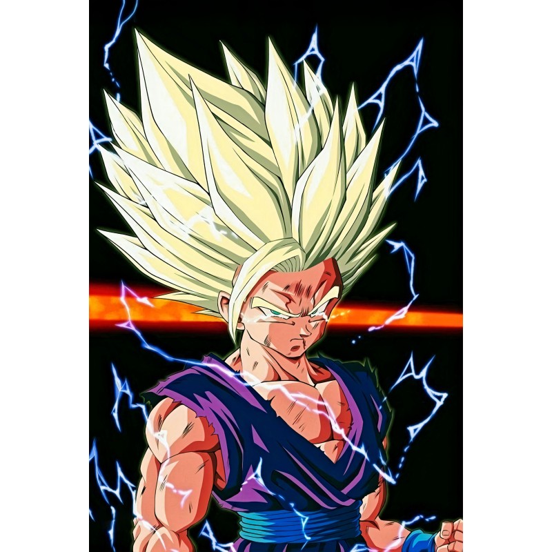 Placa Decorativa Gohan Metálica Cuadro Póster HD