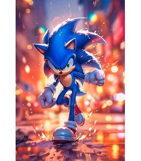 Placa Decorativa Sonic Metálica Cuadro Póster HD