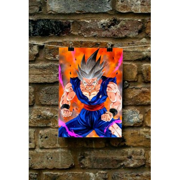 Placa Decorativa Gohan Beast Metálica Cuadro Póster HD
