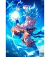 Placa Decorativa Goku SS Blue Metálica Cuadro Póster HD