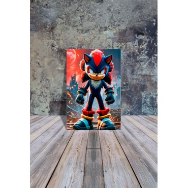 Placa Decorativa Shadow Sonic Metálica Cuadro Póster HD