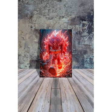 Placa Decorativa Knucles Sonic Metálica Cuadro Póster HD