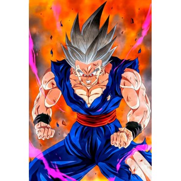 Placa Decorativa Gohan Beast Metálica Cuadro Póster HD