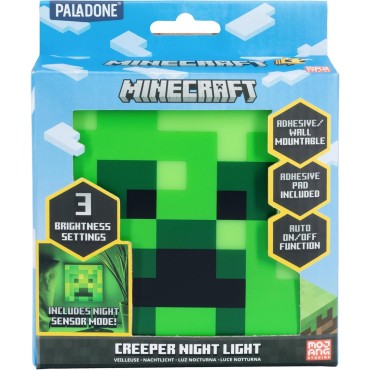 Lámpara Nocturna Creeper Minecraft 10 x 10 cms