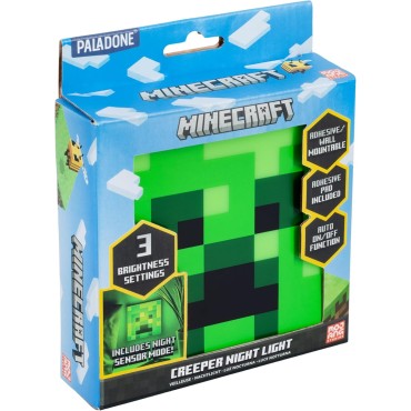 Lámpara Nocturna Creeper Minecraft 10 x 10 cms