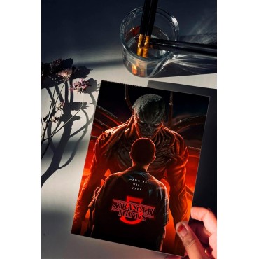 Placa Decorativa Vecna & Eleven Stranger Things 5 Metálica Cuadro Póster HD