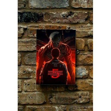 Placa Decorativa Vecna & Eleven Stranger Things 5 Metálica Cuadro Póster HD