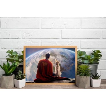 Placa Decorativa Superman & Krypto DC Metálica Cuadro Póster HD