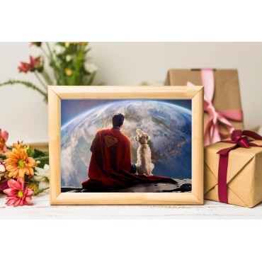 Placa Decorativa Superman & Krypto DC Metálica Cuadro Póster HD