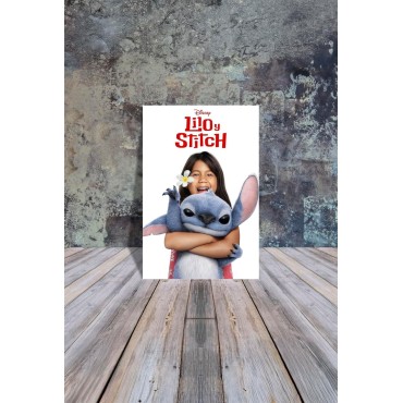 Placa Decorativa Lilo & Stitch Disney Metálica Cuadro Póster HD