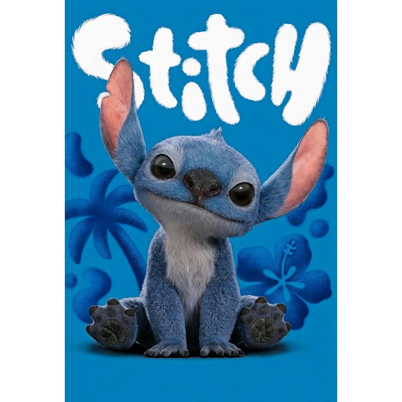 Placa Decorativa Stitch Metálica Cuadro Póster HD