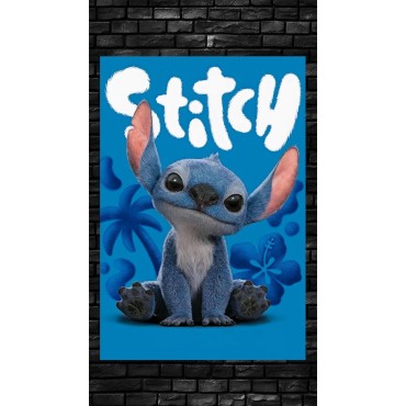 Placa Decorativa Stitch Lilo & Stitch Disney Metálica Cuadro Póster HD