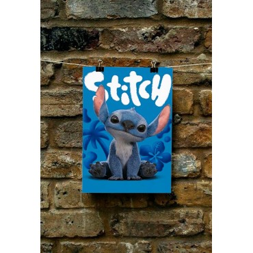 Placa Decorativa Stitch Lilo & Stitch Disney Metálica Cuadro Póster HD