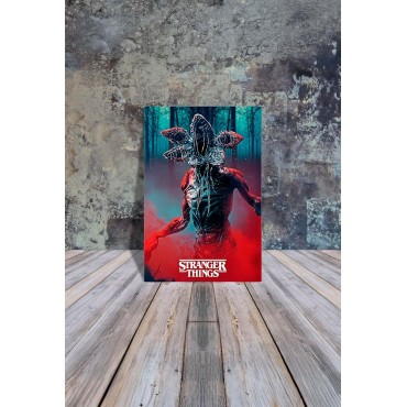Placa Decorativa Demogorgon Stranger Things Metálica Cuadro Póster HD
