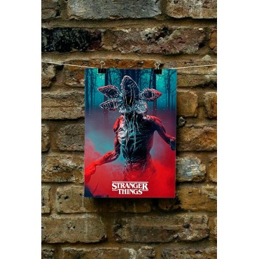 Placa Decorativa Demogorgon Stranger Things Metálica Cuadro Póster HD