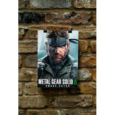 Placa Decorativa Metal Gear Solid Snake Eater Metálica Cuadro Póster HD