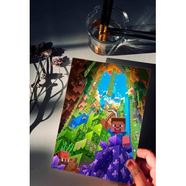 Placa Decorativa Minecraft Metálica Cuadro Póster HD