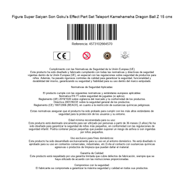 Figura Super Saiyan Son Goku's Effect Part Set Teleport Kamehameha Dragon Ball Z 15 cms