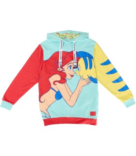 Sudadera Unisex Con Capucha Ariel Y Flounder La Sirenita Disney  M