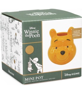 Mini Macetero Y Mini Lapicero 3D Cabeza Winnie The Pooh Disney Cerámica