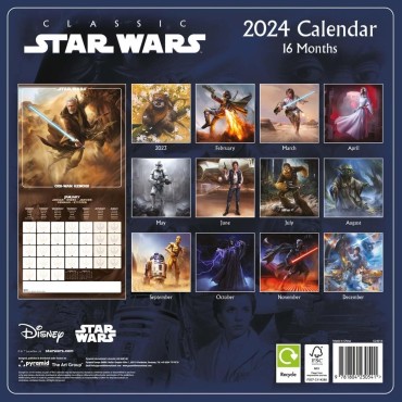 Calendario 2024 Star Wars Classic 30 x 30 cms