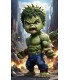 Placa Decorativa Baby Hluk CHIBI Marvel Metálica Cuadro Póster HD