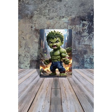 Placa Decorativa Baby Hluk CHIBI Marvel Metálica Cuadro Póster HD