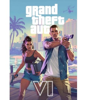 Placa Decorativa GTA VI Grand Theft Auto VI Metálica Cuadro Póster HD