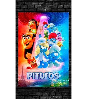 Placa Decorativa Pitufos Metálica Cuadro Póster HD
