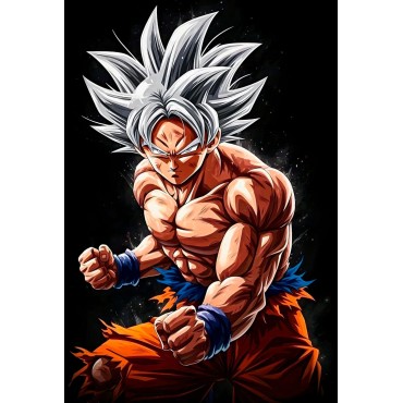 Placa Decorativa Son Goku Ultra Instinto Metálica Cuadro Póster HD