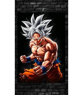 Placa Decorativa Son Goku Ultra Instinto Metálica Cuadro Póster HD