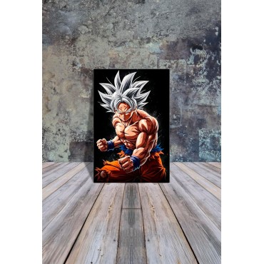 Placa Decorativa Son Goku Ultra Instinto Metálica Cuadro Póster HD